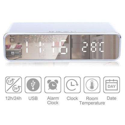 Wireless Charging Alarm Clock with Modern Compact Design