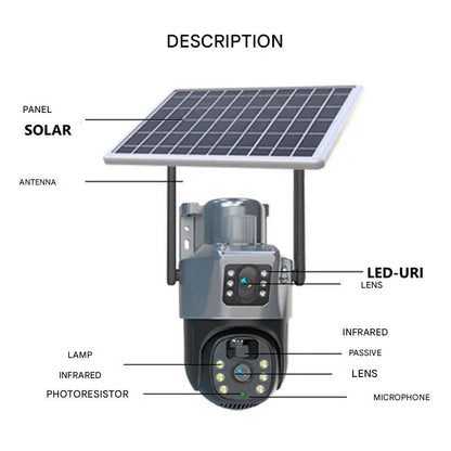 Wireless Dual-Lens 4K Solar Security Camera