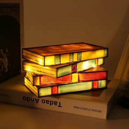 Wireless Mosaic Book Lamp Decorative Table Light