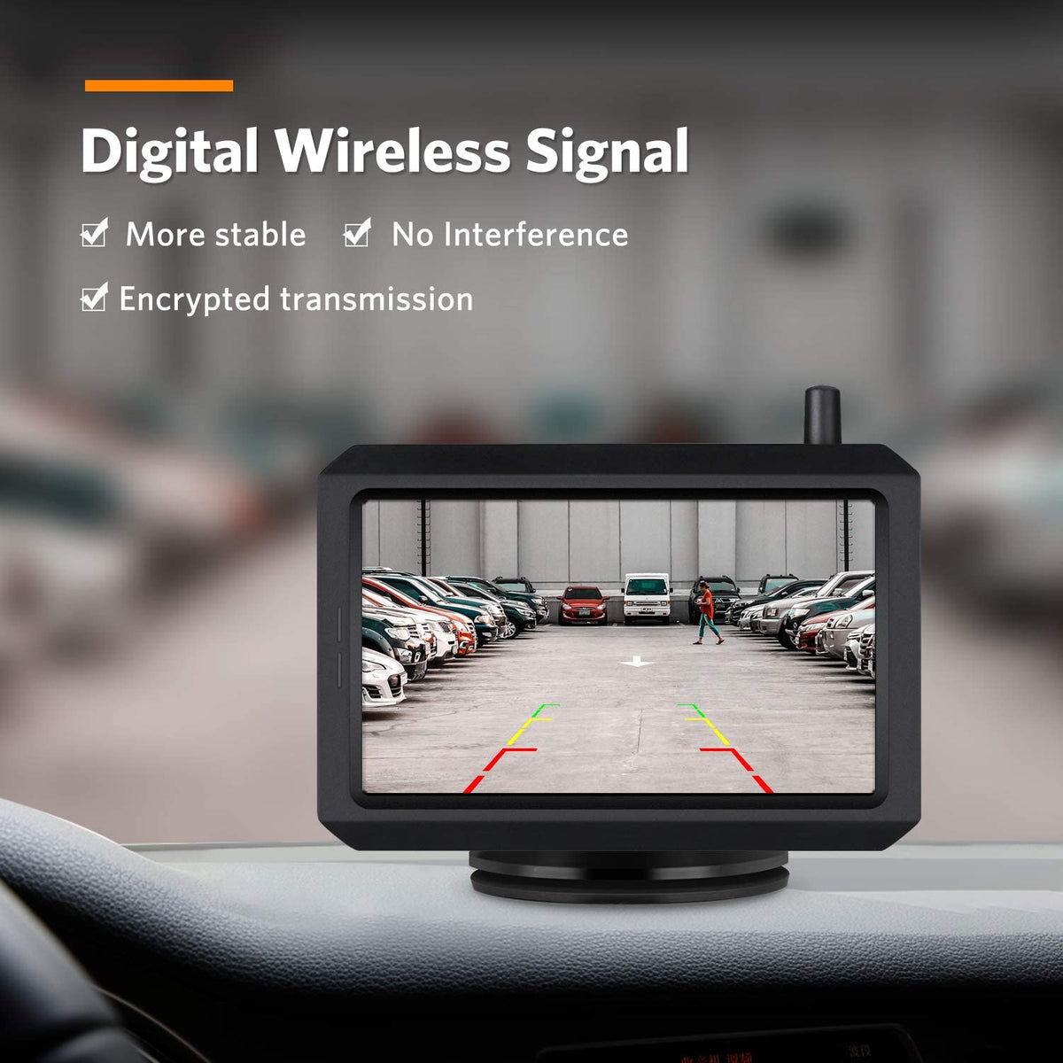 Wireless Rear View Camera with Monitor Night Vision Waterproof Reversing System
