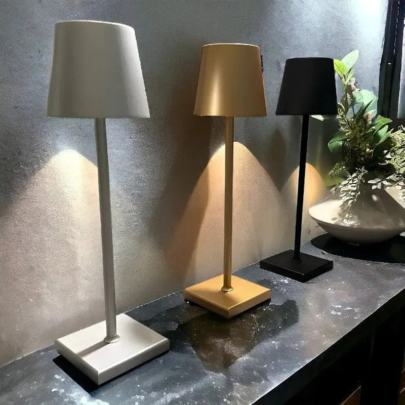 Wireless Rechargeable LED Table Lamp with Touch Control and Three Brightness Levels