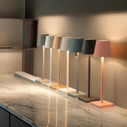Wireless Rechargeable LED Table Lamp with Touch Control and Three Brightness Levels