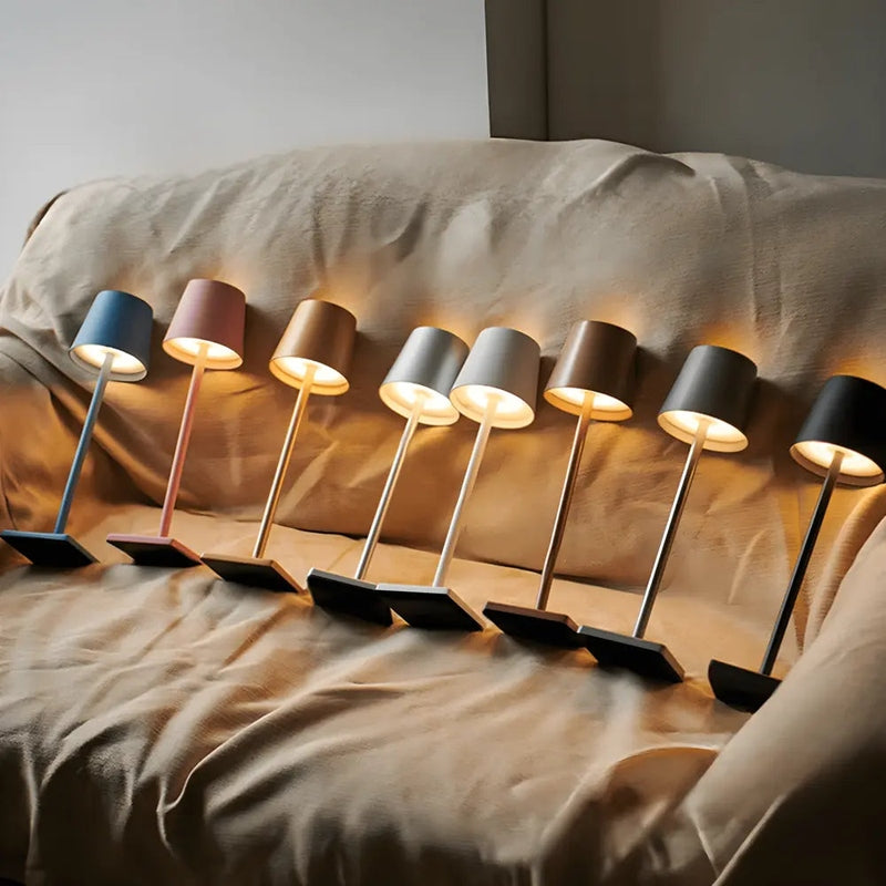 Wireless Rechargeable LED Table Lamp with Touch Control and Three Brightness Levels
