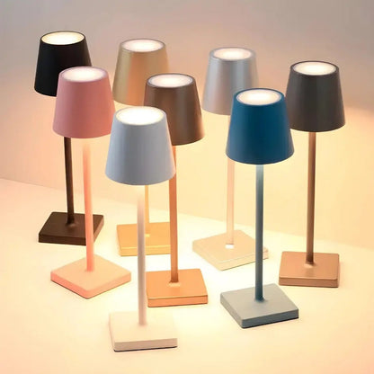 Wireless Rechargeable LED Table Lamp with Touch Control and Three Brightness Levels