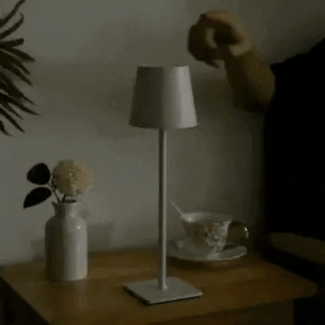 Wireless Rechargeable LED Table Lamp with Touch Control and Three Brightness Levels