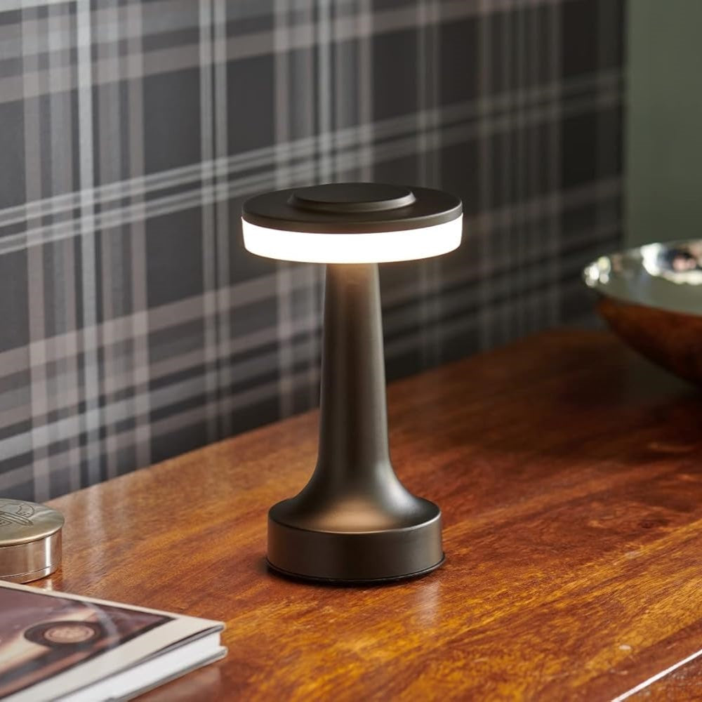 Wireless Retro Table Lamp with Dimmable Light and USB-C Charging