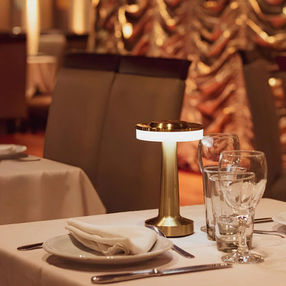 Wireless Retro Table Lamp with Dimmable Light and USB-C Charging