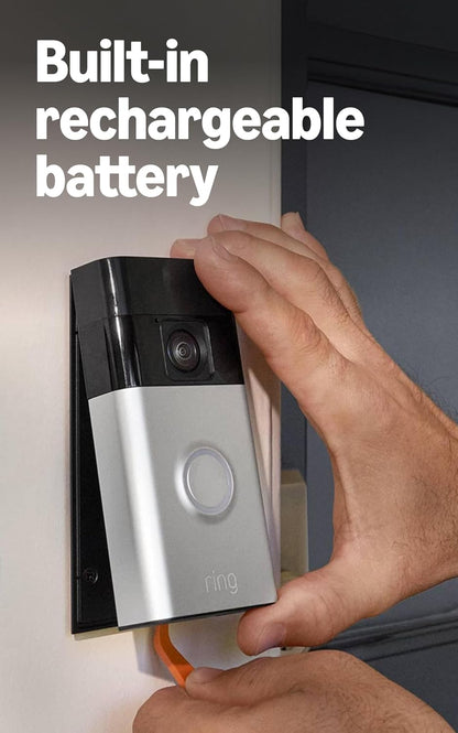 Wireless Video Doorbell with 1080p HD Camera, Motion Detection and Rechargeable Battery