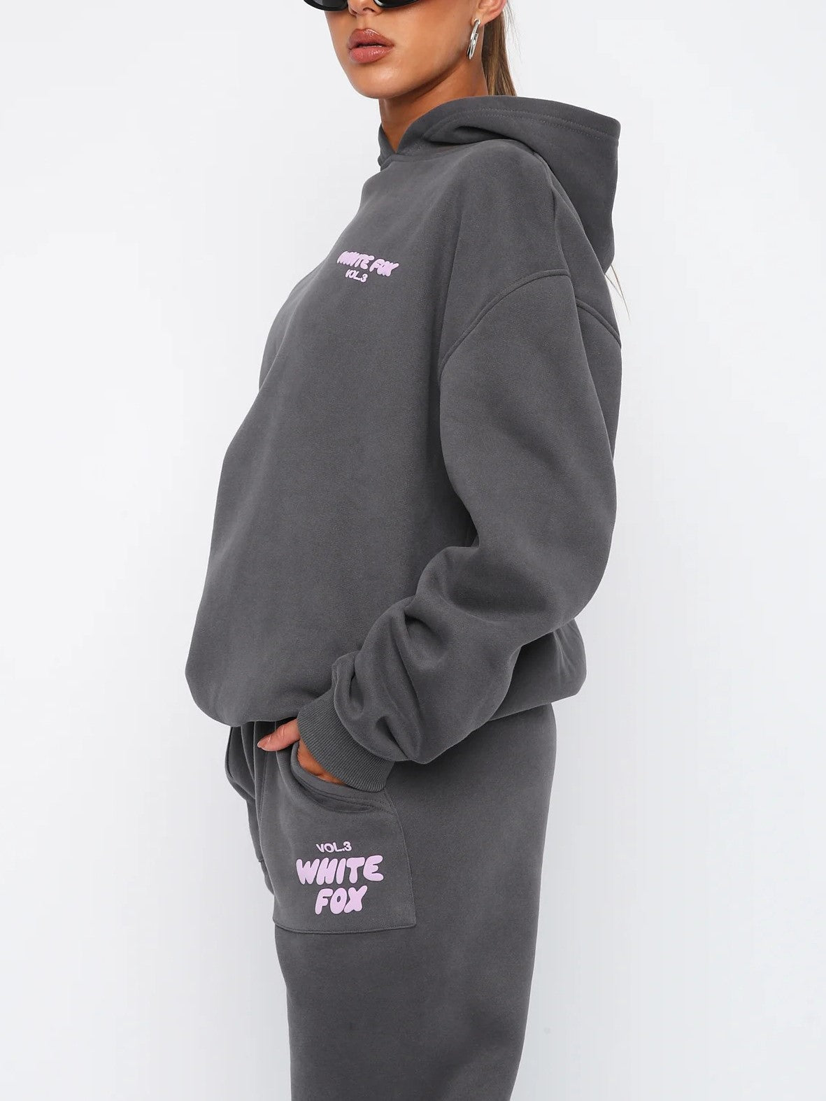 Women's Pink Hooded Sweatshirt and Jogger Activewear Set