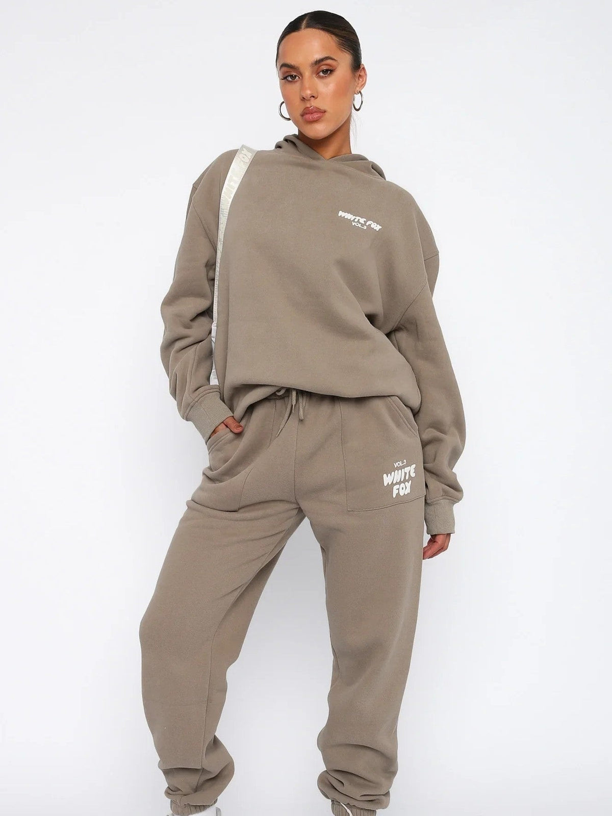 Women's Pink Hooded Sweatshirt and Jogger Activewear Set