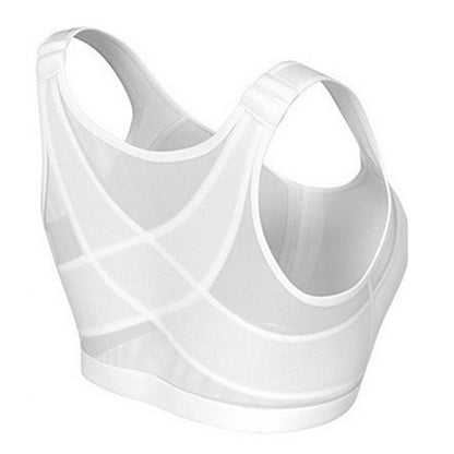 Women's Posture Support Bra with Adjustable Straps and Front Closure