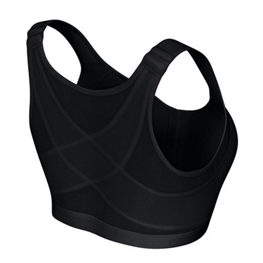 Women's Posture Support Bra with Adjustable Straps and Front Closure