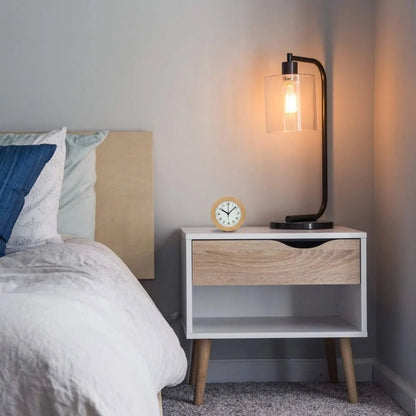 Wooden Alarm Clock with Silent Quartz Movement and Analogue Face