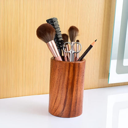 Wooden Kitchen Utensil Holder – Minimalist Organiser with Drainage Design
