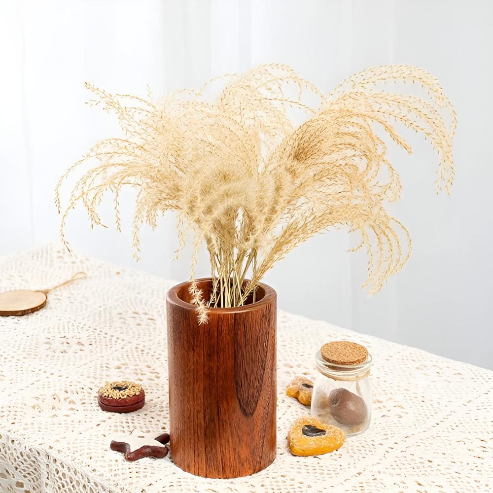 Wooden Kitchen Utensil Holder – Minimalist Organiser with Drainage Design