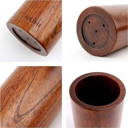 Wooden Kitchen Utensil Holder – Minimalist Organiser with Drainage Design