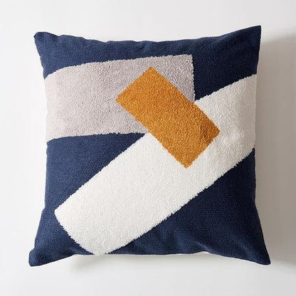 Woven Floral Cushion Cover with Modern Pattern and Zip Closure