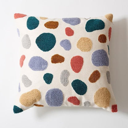 Woven Floral Cushion Cover with Modern Pattern and Zip Closure