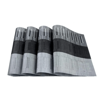 Woven Vinyl Placemats with Textured Matte Finish and Heat-Resistant Table Protection