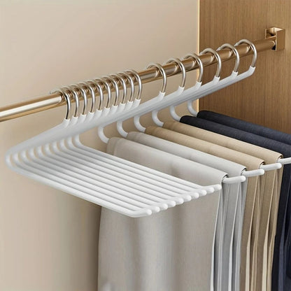 Z-Shaped Trouser Hangers – Stainless Steel Space-Saving Organiser Set