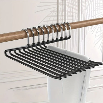 Z-Shaped Trouser Hangers – Stainless Steel Space-Saving Organiser Set