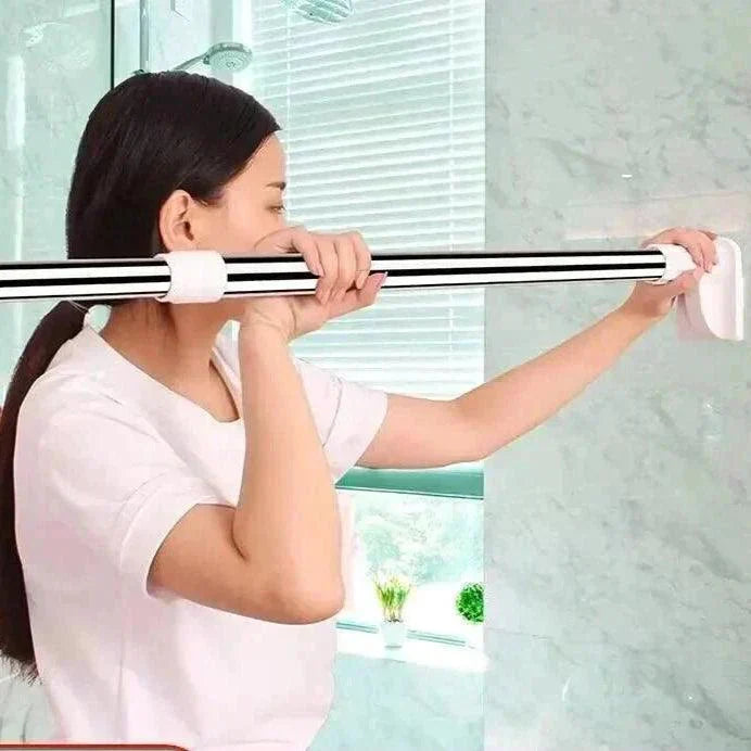 Adjustable Drill Free Tension Rod for Towels Curtains Clothes and Kitchen Use