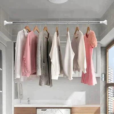 Adjustable Drill Free Tension Rod for Towels Curtains Clothes and Kitchen Use